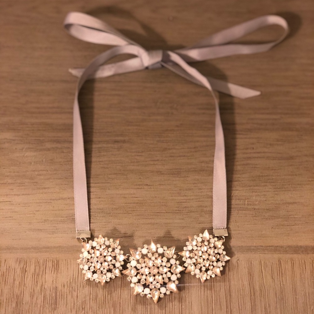 Tie Neck brooch jeweled necklace
